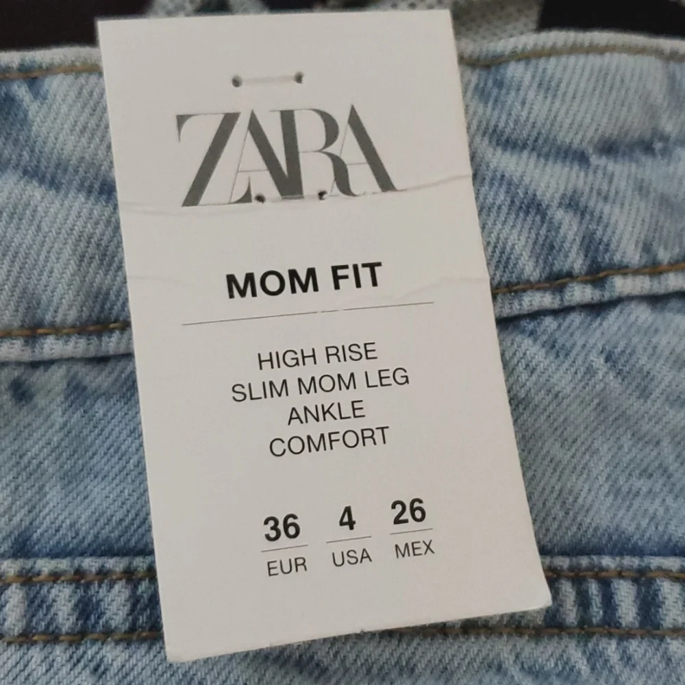 Zara* high rise straight mom leg ankle jeans blogger favorite - Picture 5 of 5